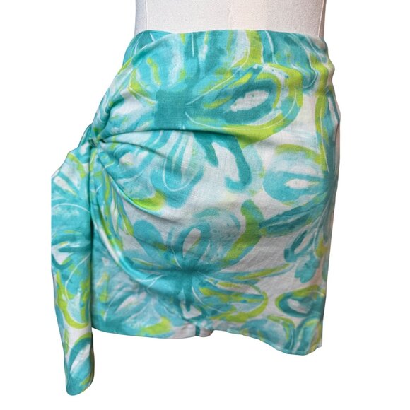2/$30 NWT Zara Medium Tropical Print Sarong Wrap Mini Skirt - Picture 3 of 11